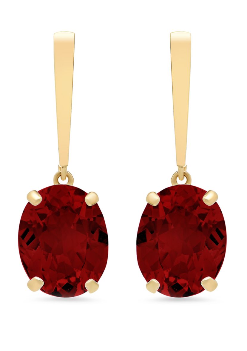 6 ct. t.w. Garnet Drop Earrings