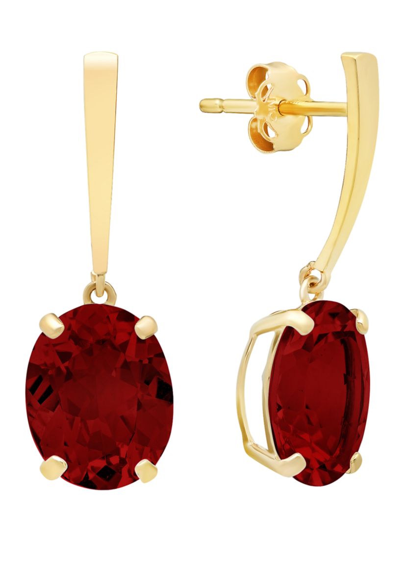6 ct. t.w. Garnet Drop Earrings