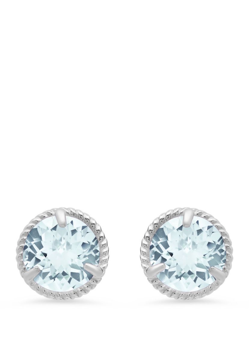 1.6 ct. t.w. Aquamarine Stud Earrings