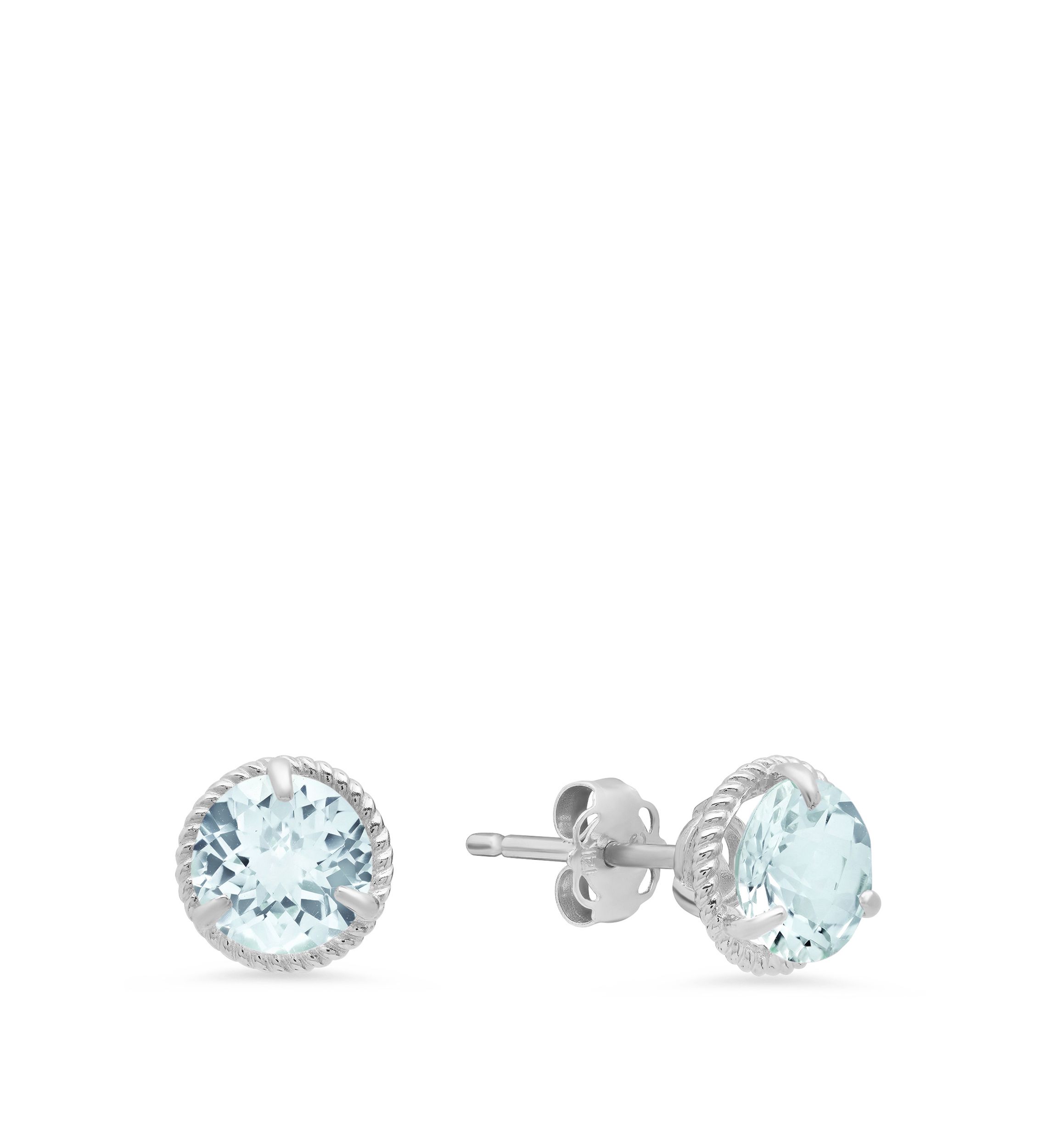 1.6 ct. t.w. Aquamarine Stud Earrings