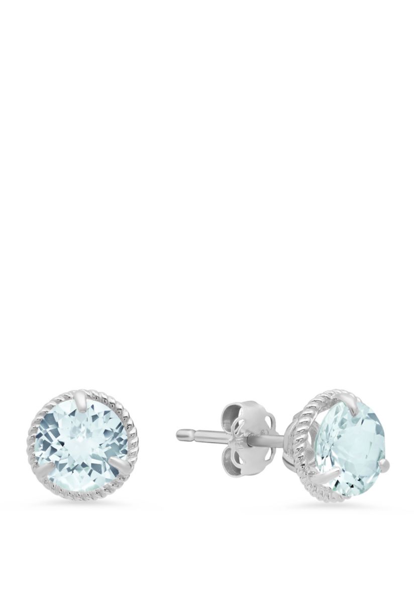 1.6 ct. t.w. Aquamarine Stud Earrings