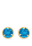 2 ct. t.w. Swiss Blue Topaz Stud Earrings