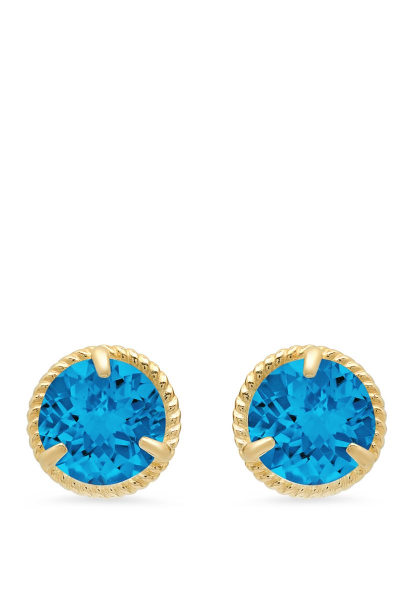2 ct. t.w. Swiss Blue Topaz Stud Earrings