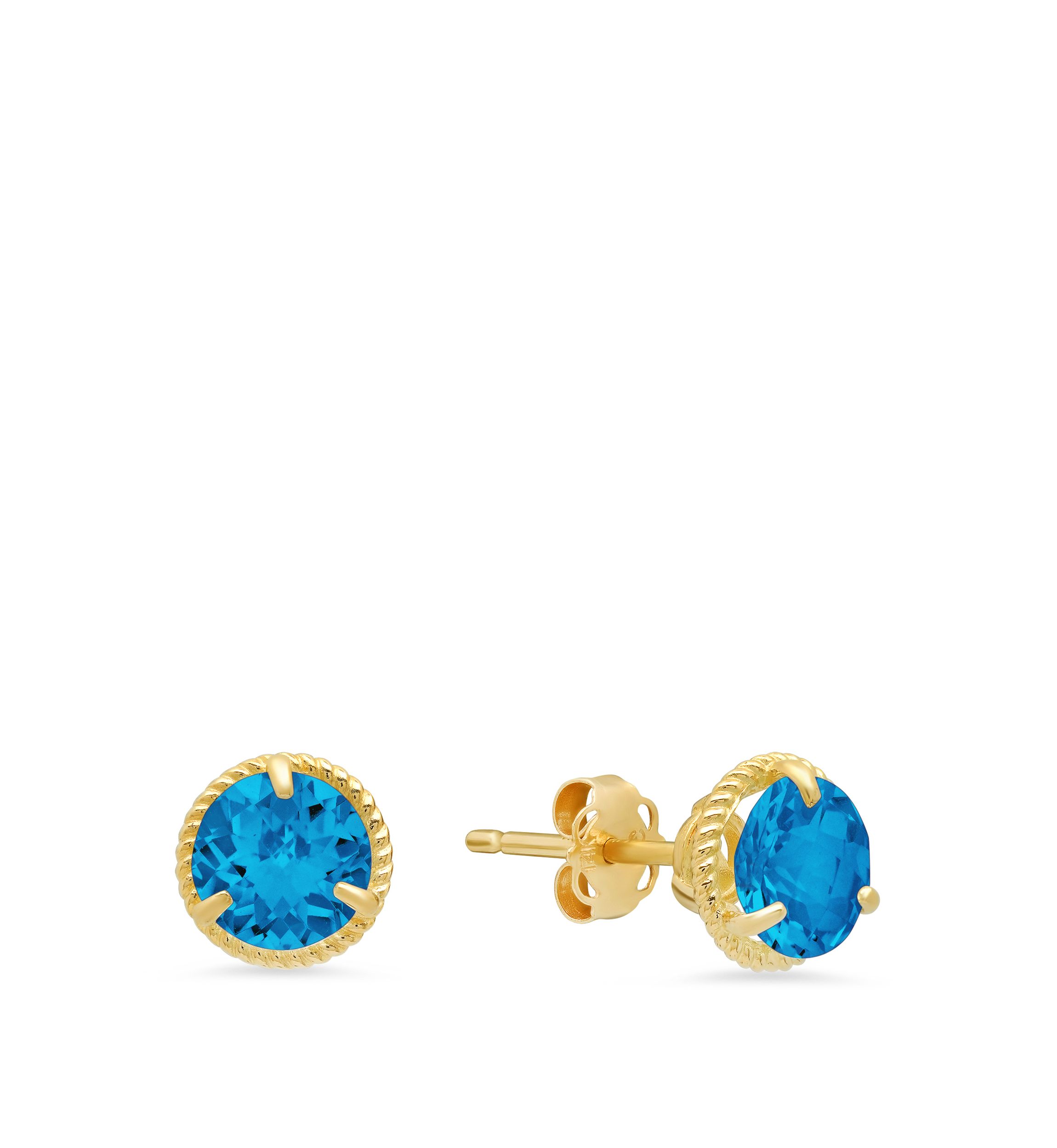 2 ct. t.w. Swiss Blue Topaz Stud Earrings