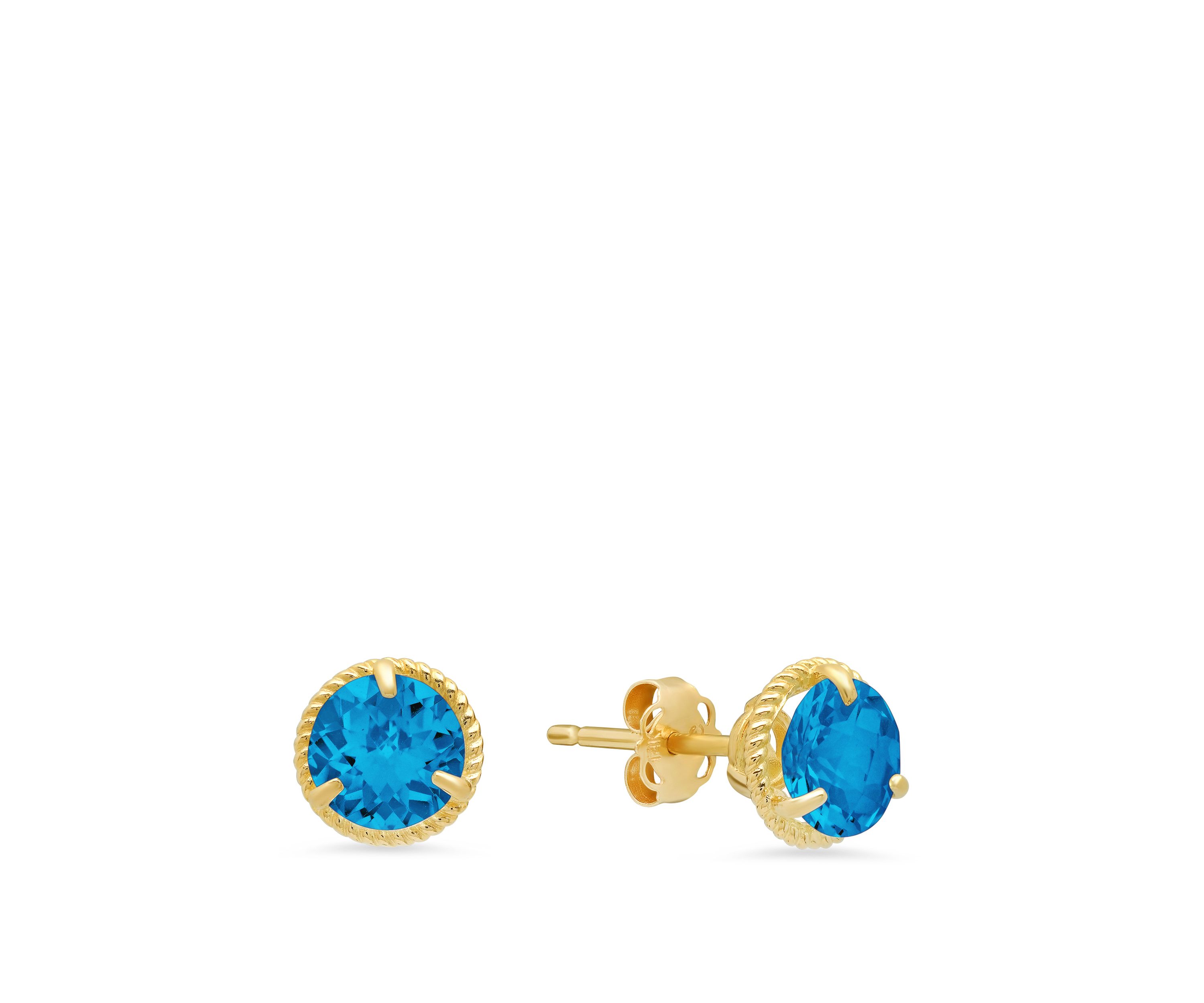 2 ct. t.w. Swiss Blue Topaz Stud Earrings