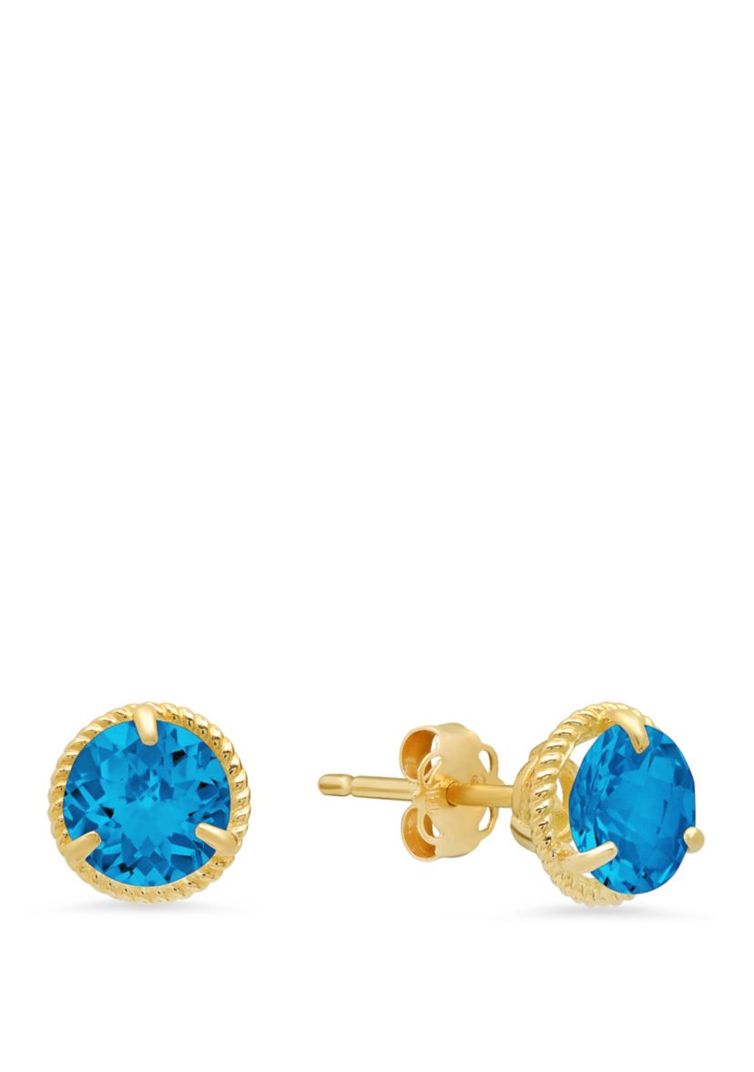 2 ct. t.w. Swiss Blue Topaz Stud Earrings