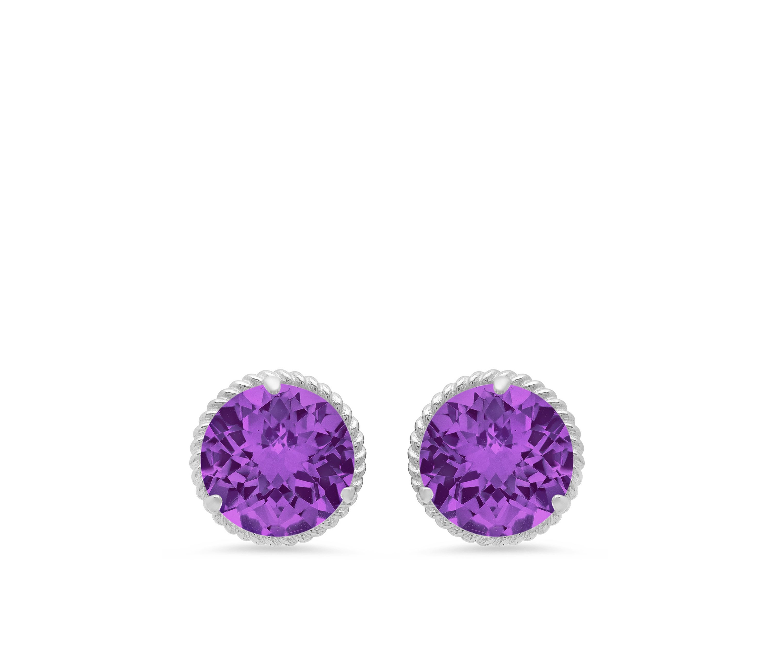 3.6 ct. t.w. Amethyst Stud Earrings