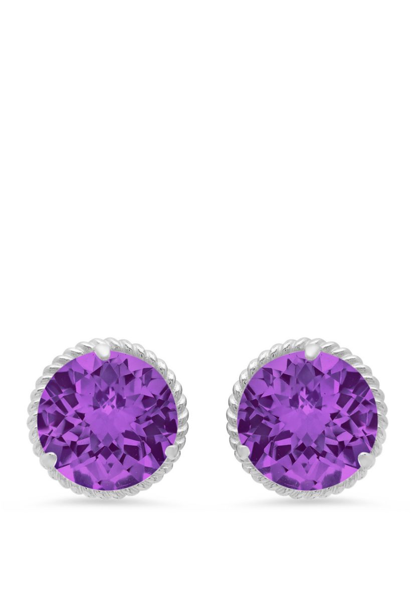 3.6 ct. t.w. Amethyst Stud Earrings