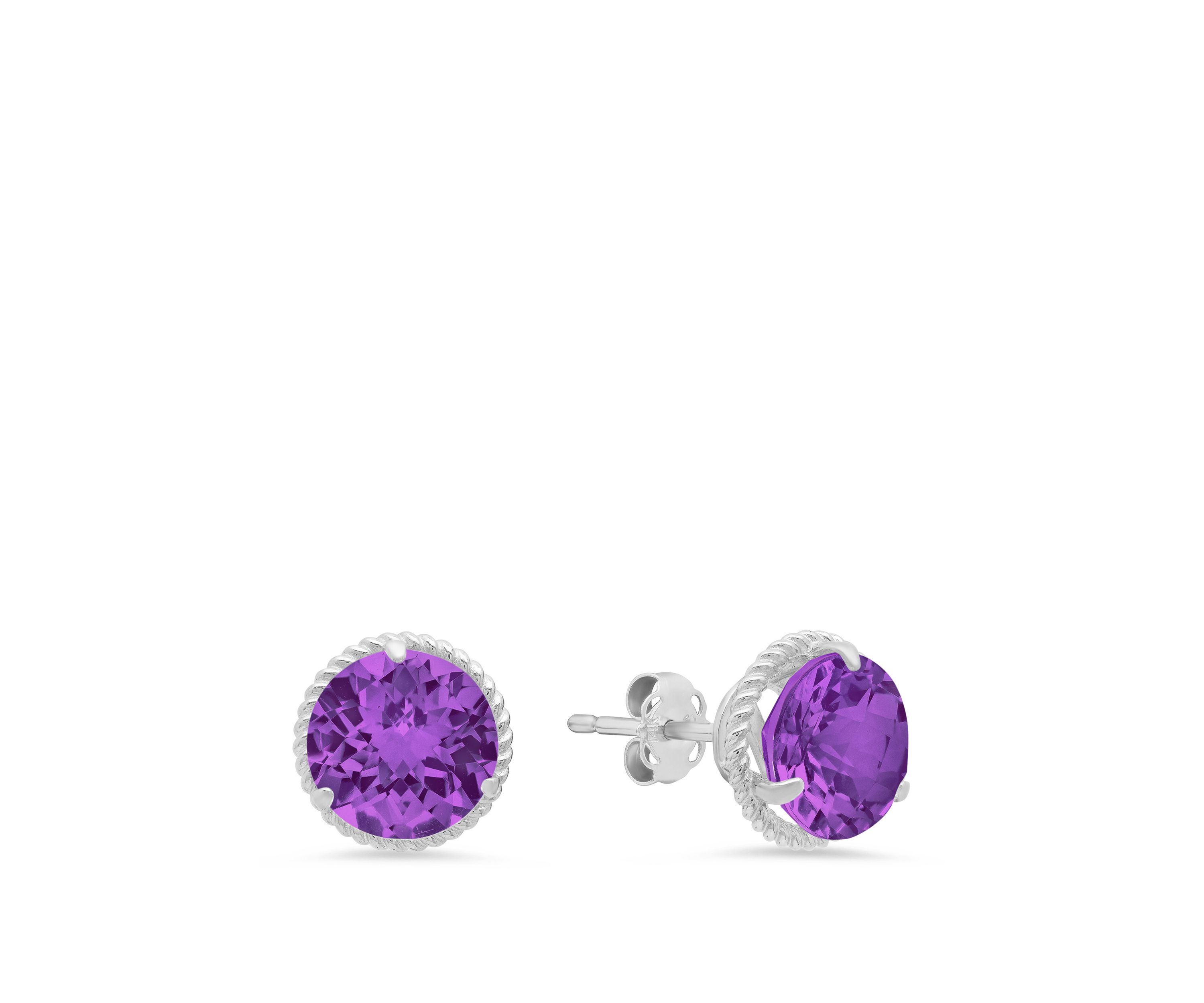 3.6 ct. t.w. Amethyst Stud Earrings