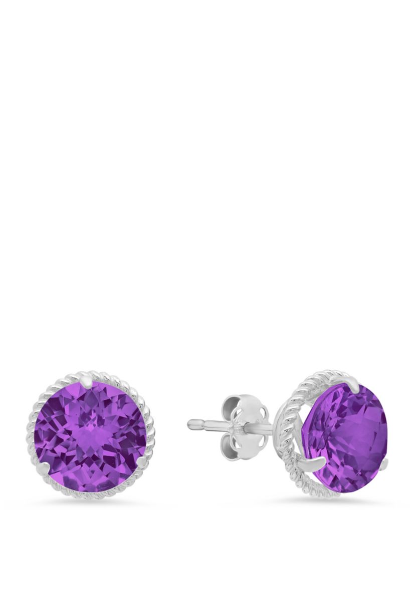 3.6 ct. t.w. Amethyst Stud Earrings