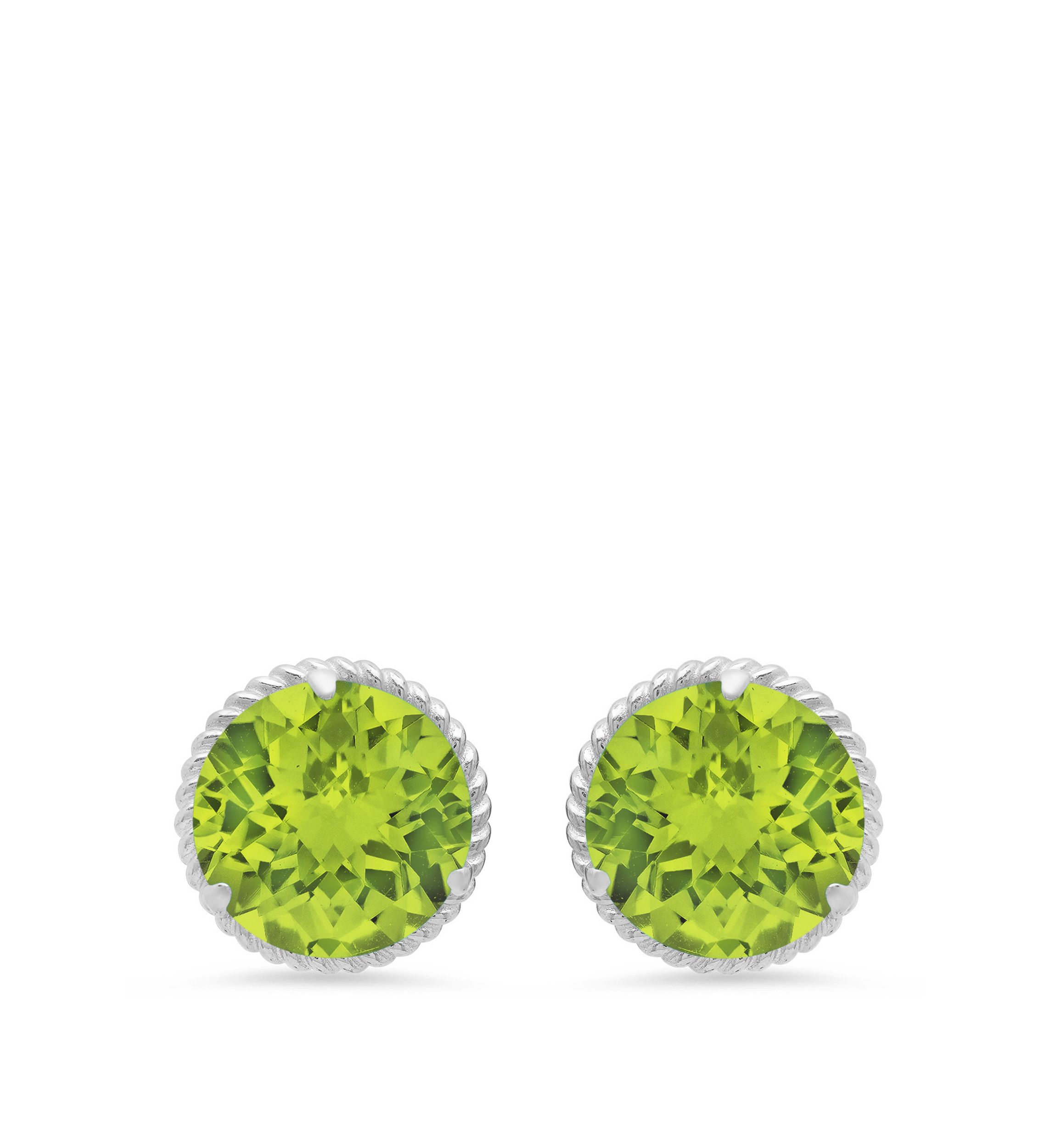 3.8 ct. t.w. Peridot Stud Earrings
