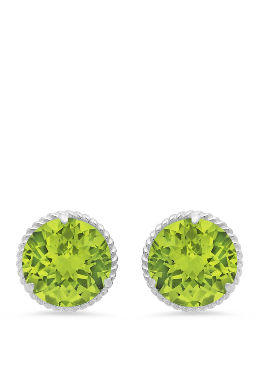3.8 ct. t.w. Peridot Stud Earrings