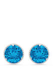 4 ct. t.w. Swiss Blue Topaz Stud Earrings