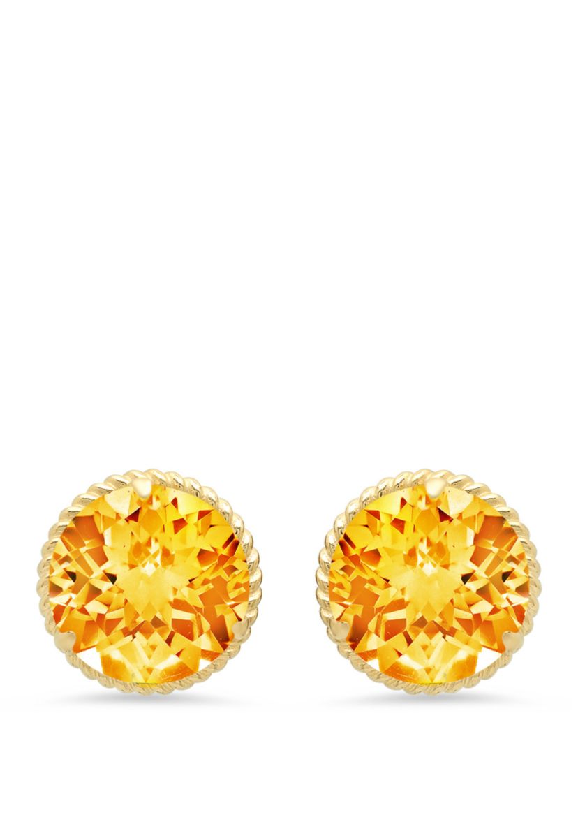 Citrine Stud Earrings