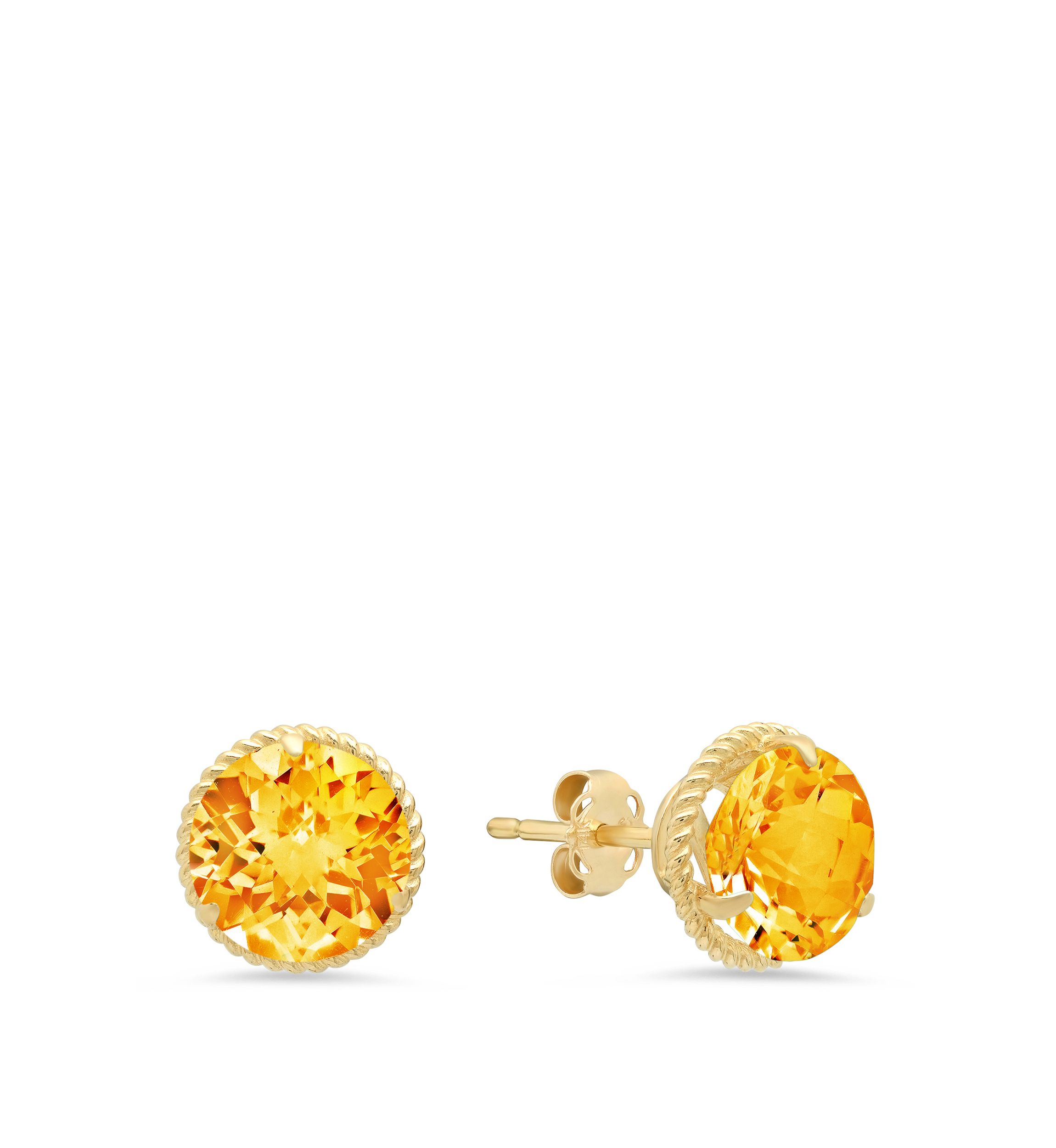 Citrine Stud Earrings