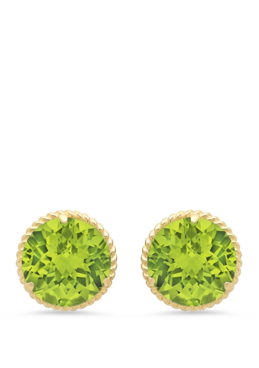 Peridot Stud Earrings