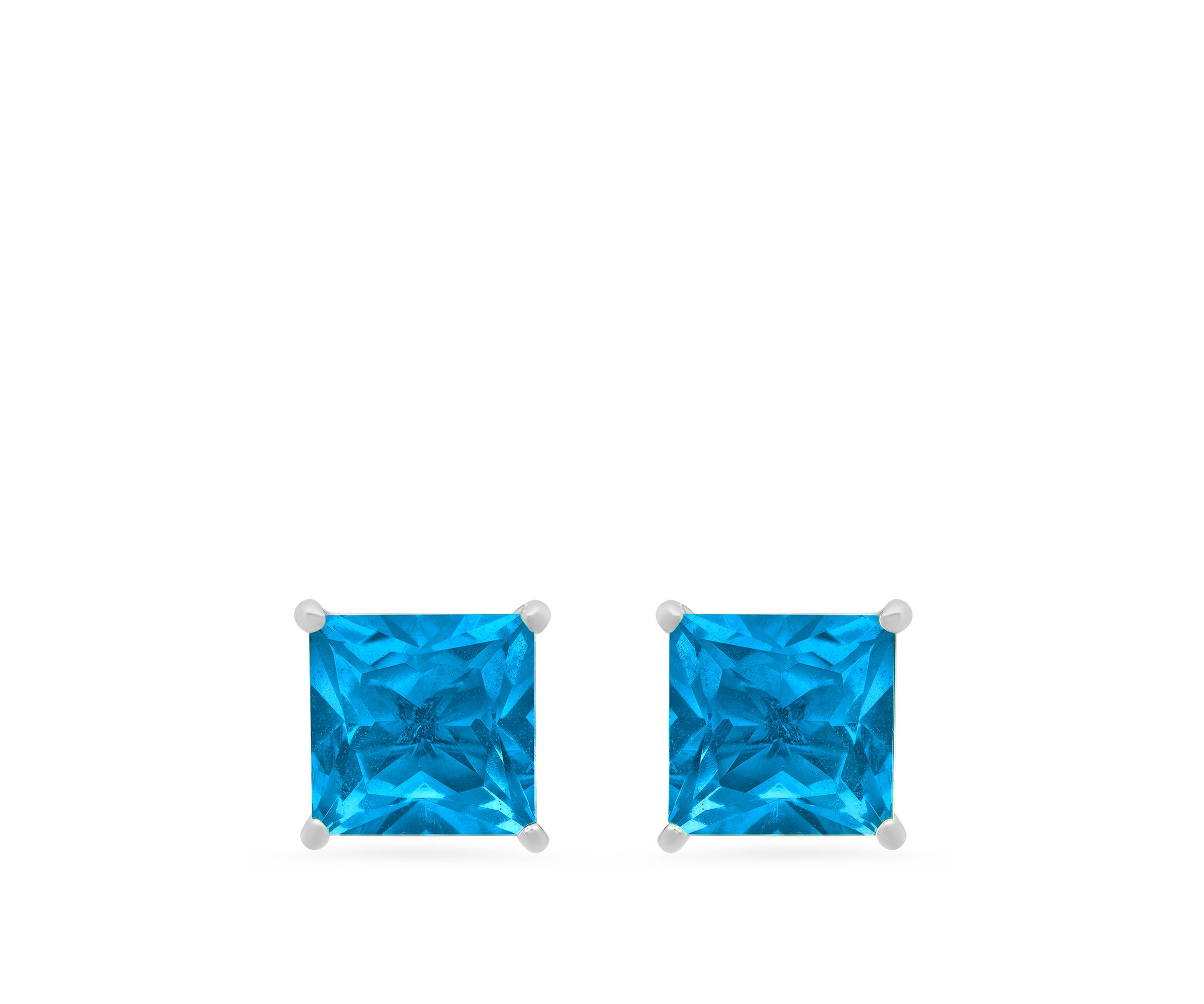 3 ct. t.w. Swiss Blue Topaz Stud Earrings