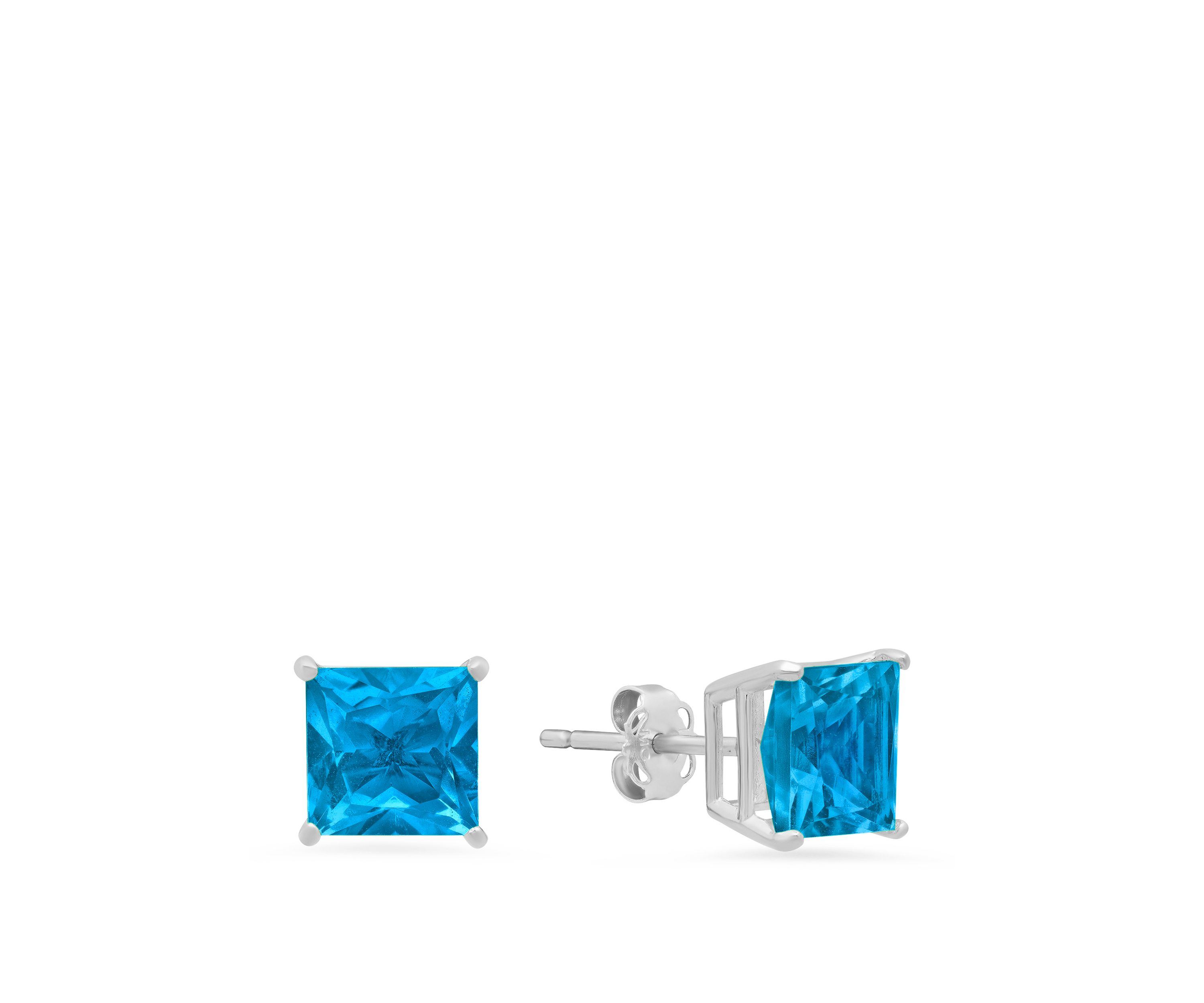 3 ct. t.w. Swiss Blue Topaz Stud Earrings