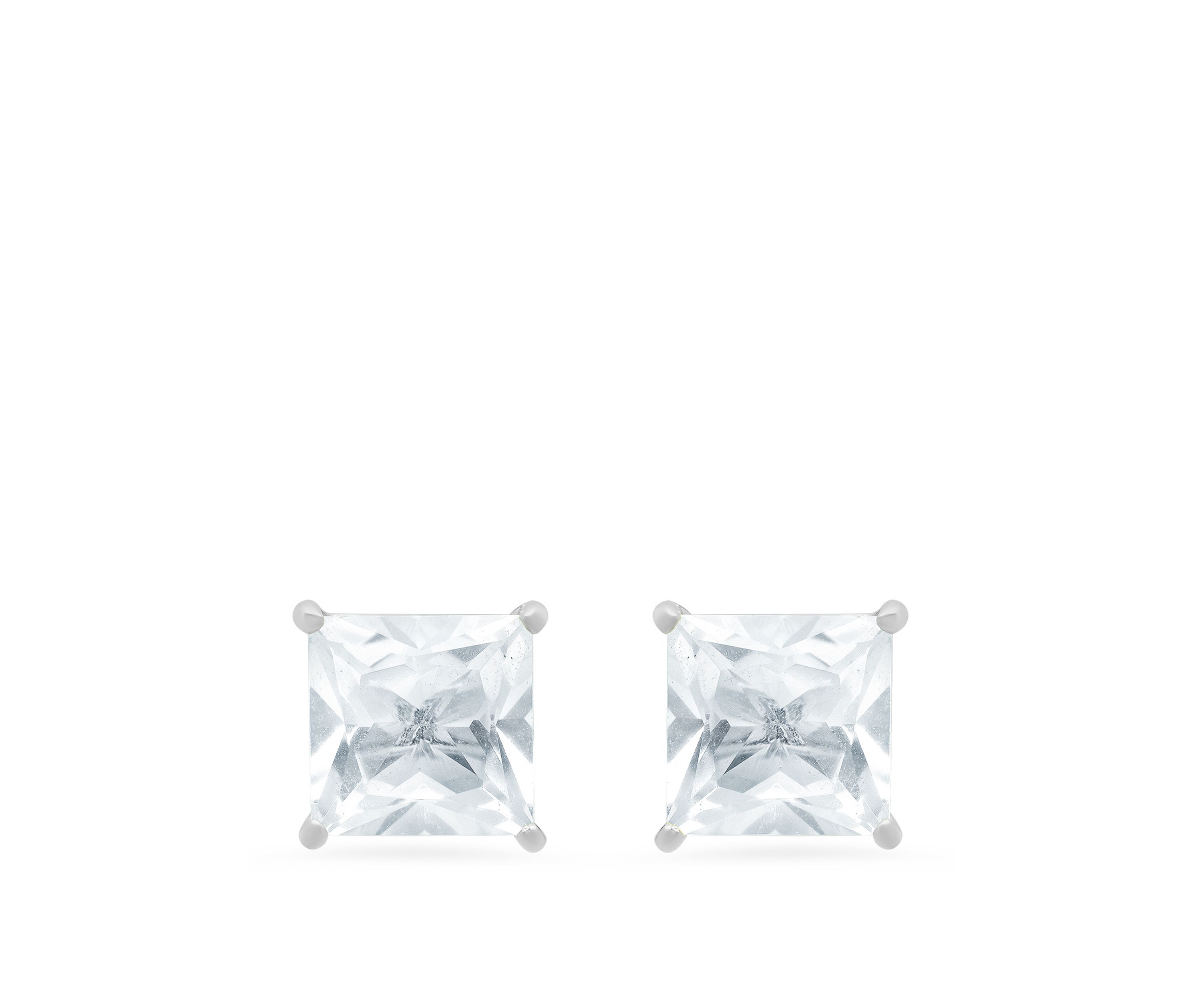 3 ct. t.w. White Topaz Stud Earrings