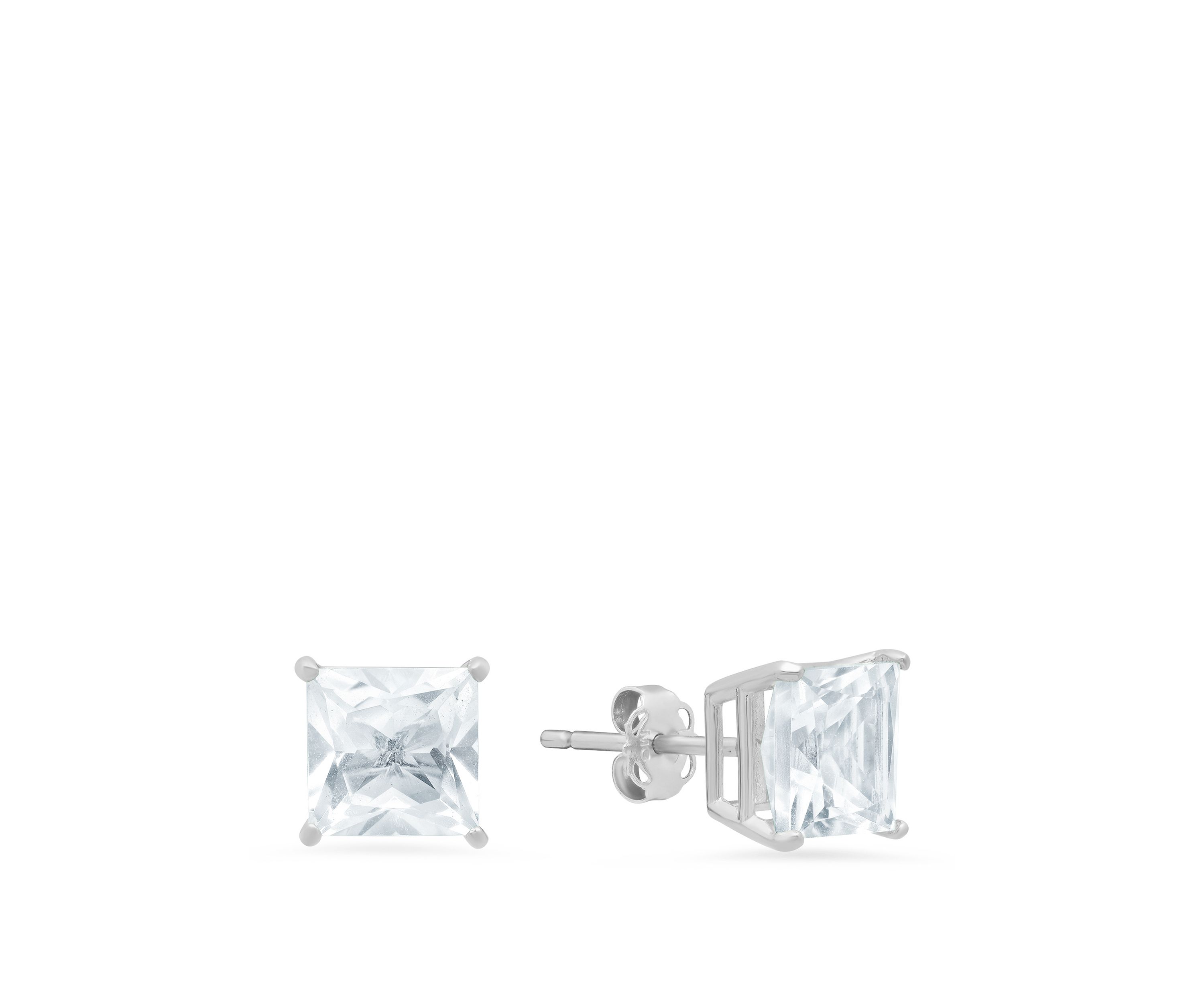 3 ct. t.w. White Topaz Stud Earrings