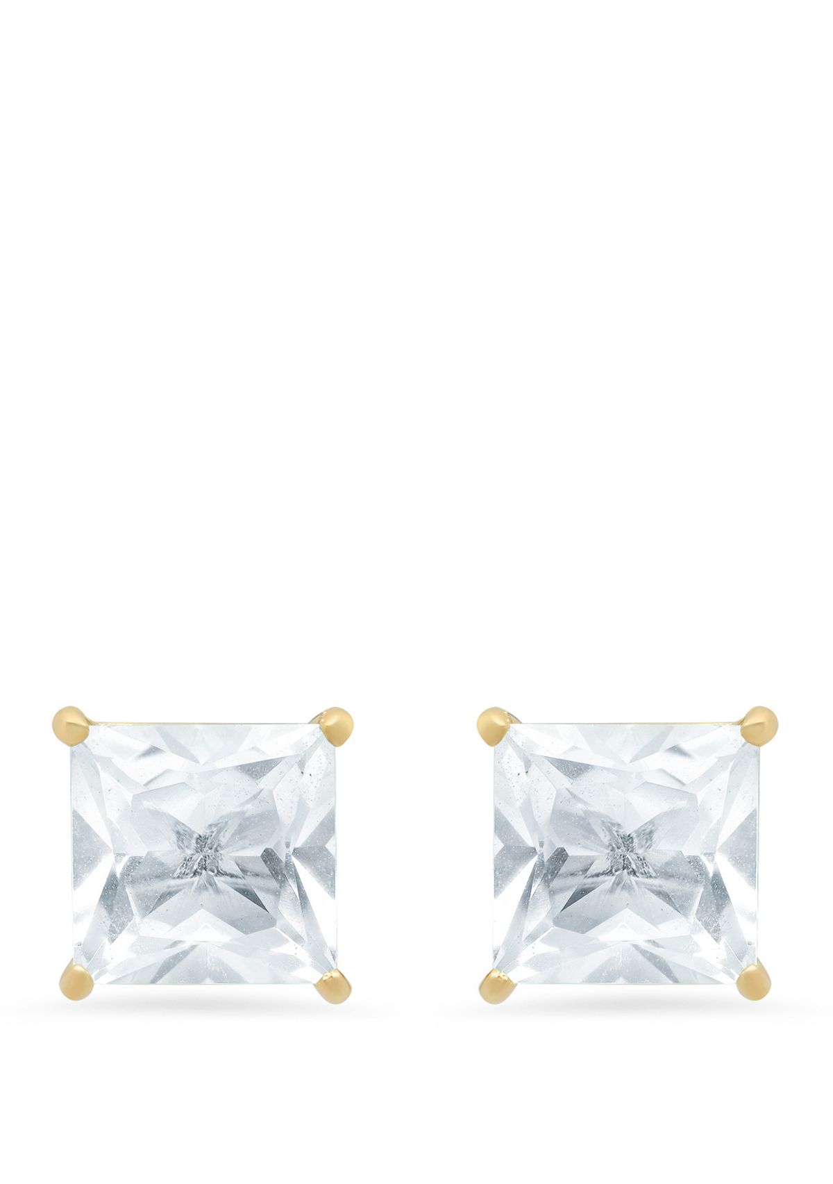 3 ct. t.w. White Topaz Stud Earrings