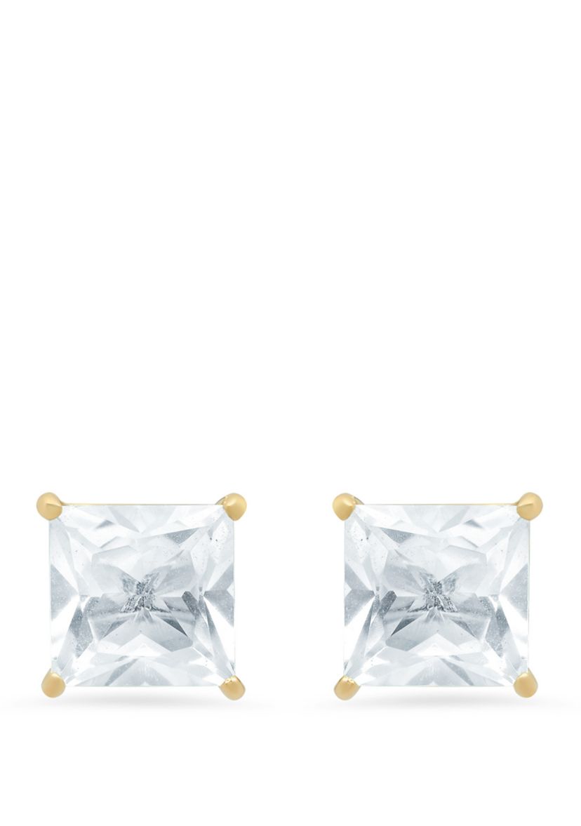 3 ct. t.w. White Topaz Stud Earrings