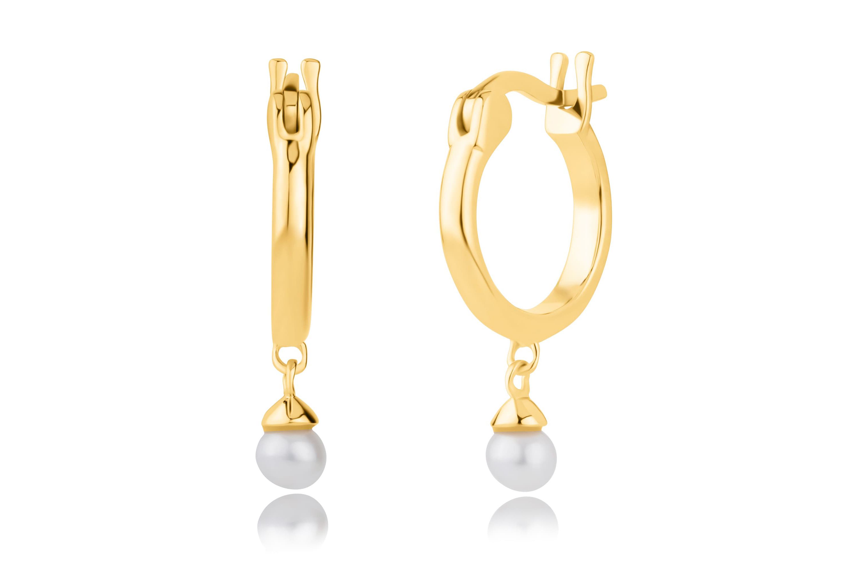 Vermeil Gold over Sterling Silver Huggie Hoop Earrings
