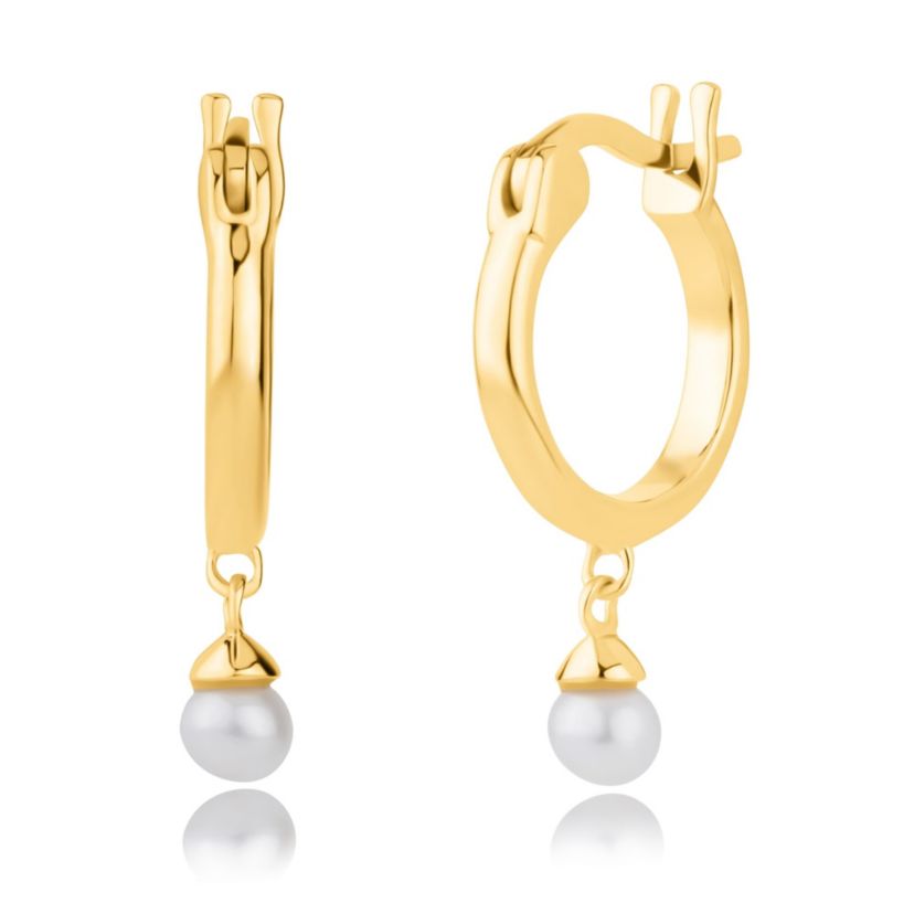 Vermeil Gold over Sterling Silver Huggie Hoop Earrings