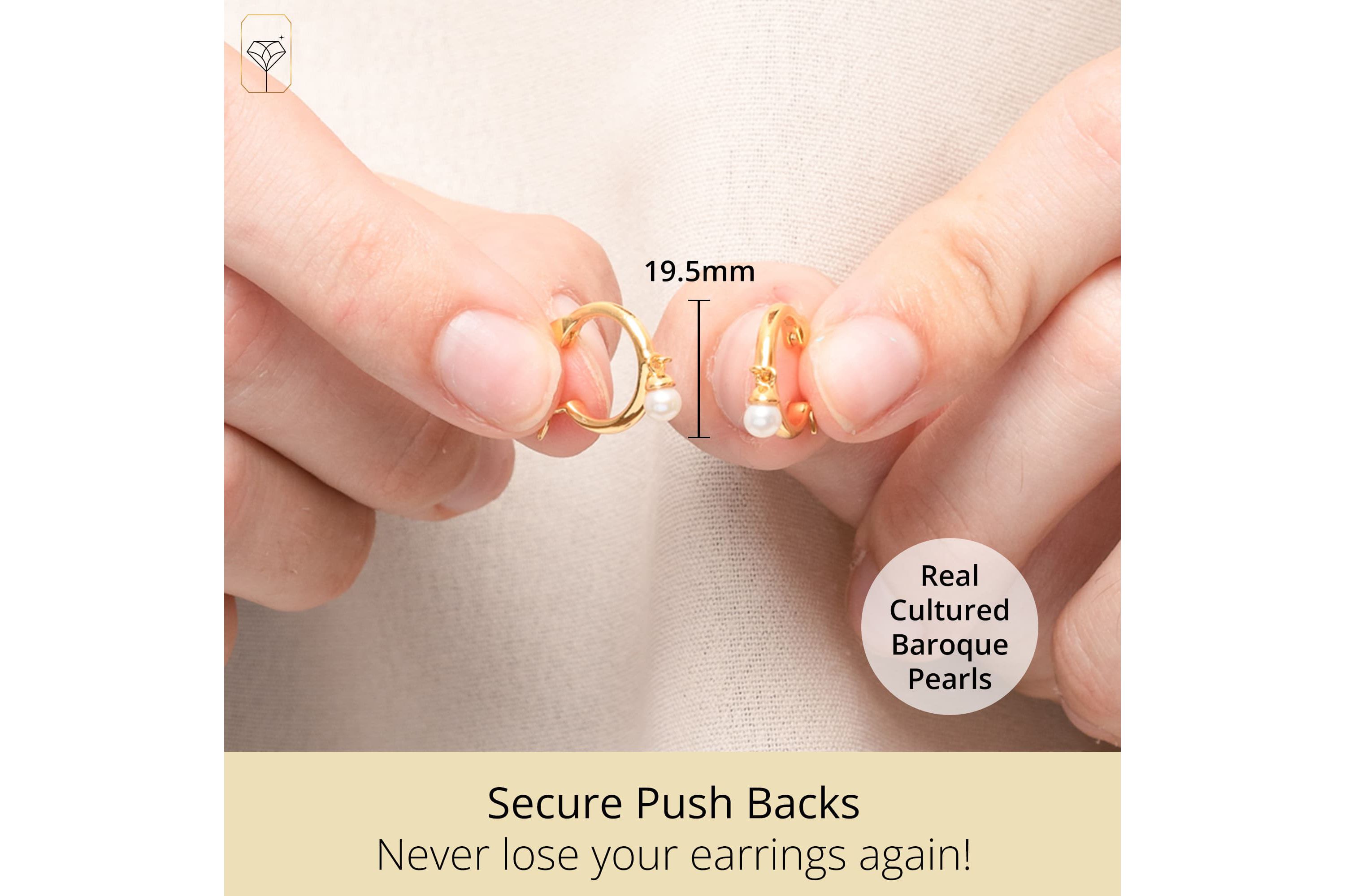 Vermeil Gold over Sterling Silver Huggie Hoop Earrings
