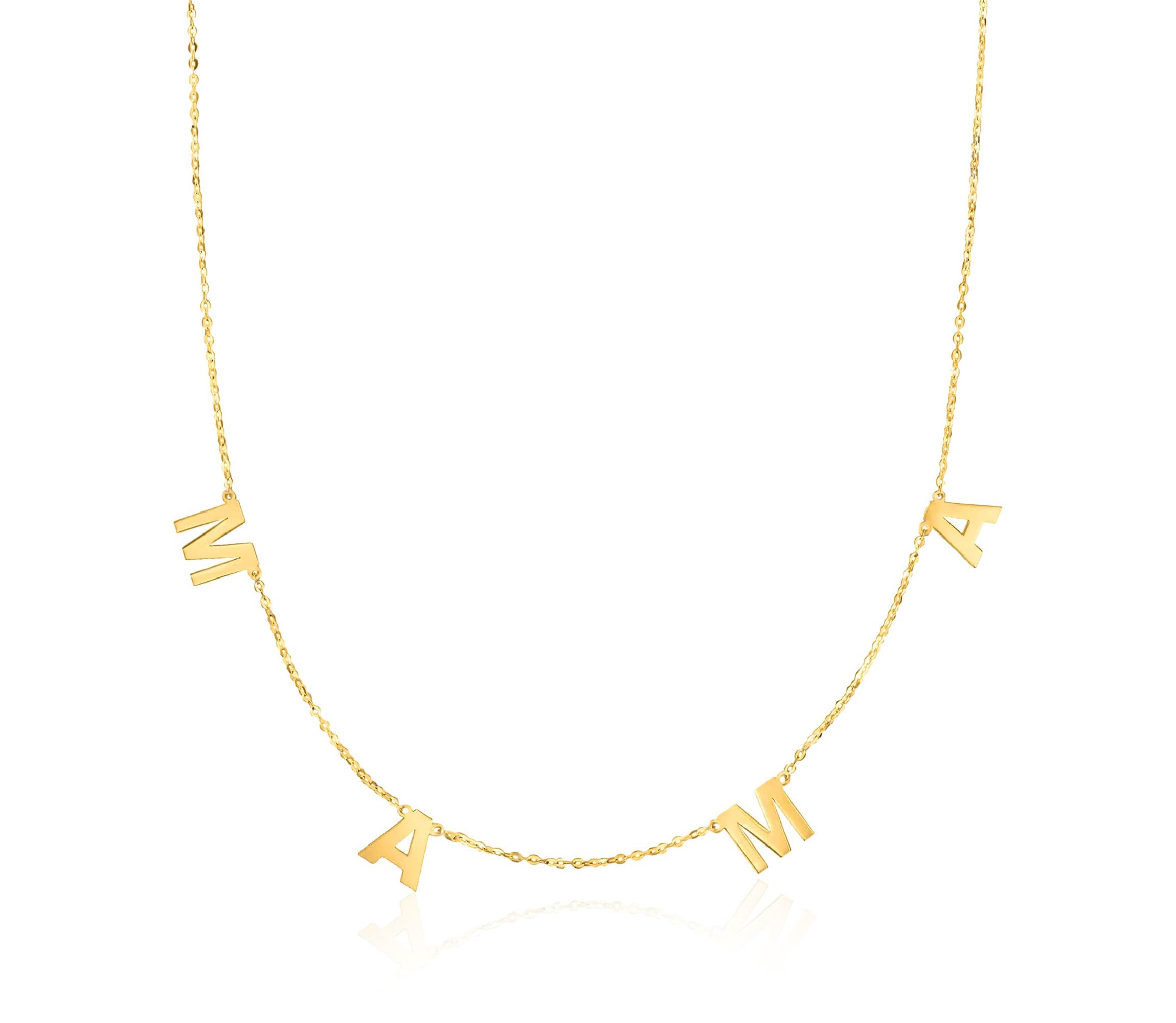 14k Yellow Gold MAMA Necklace