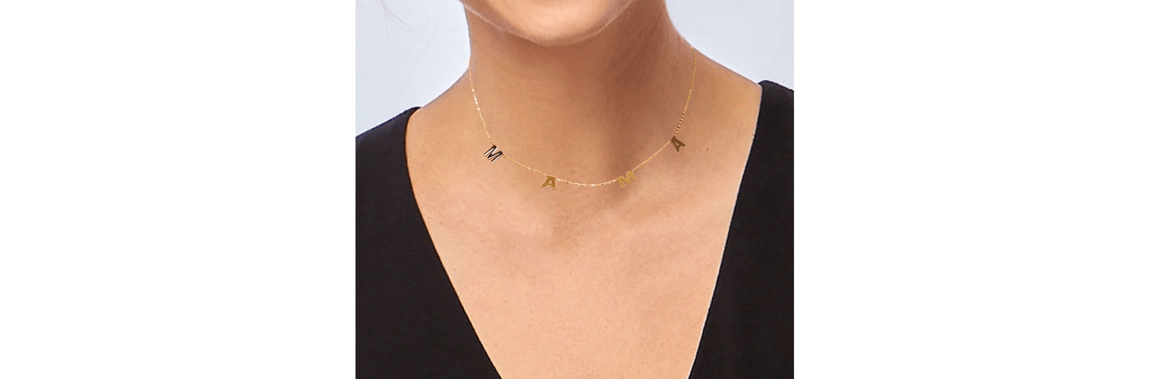 14k Yellow Gold MAMA Necklace