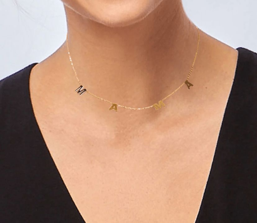 14k Yellow Gold MAMA Necklace