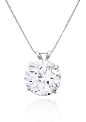 Belk & Co 14k White Gold 10mm Cubic Zirconia Pendant