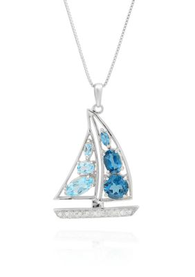 topaz sailboat pendant