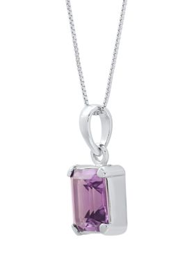 Belk & Co 2 Ct. T.w. Amethyst Pendant Necklace In Sterling Silver