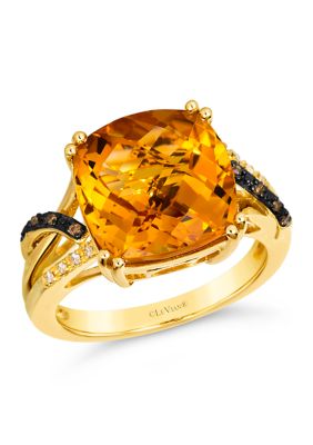 Le Vian 6.75 ct. t.w. Cinnamon CitrineÂ®, Chocolate Diamonds, Nude Diamondsâ¢ Ring in 14K Honey Gold -  0196724358272