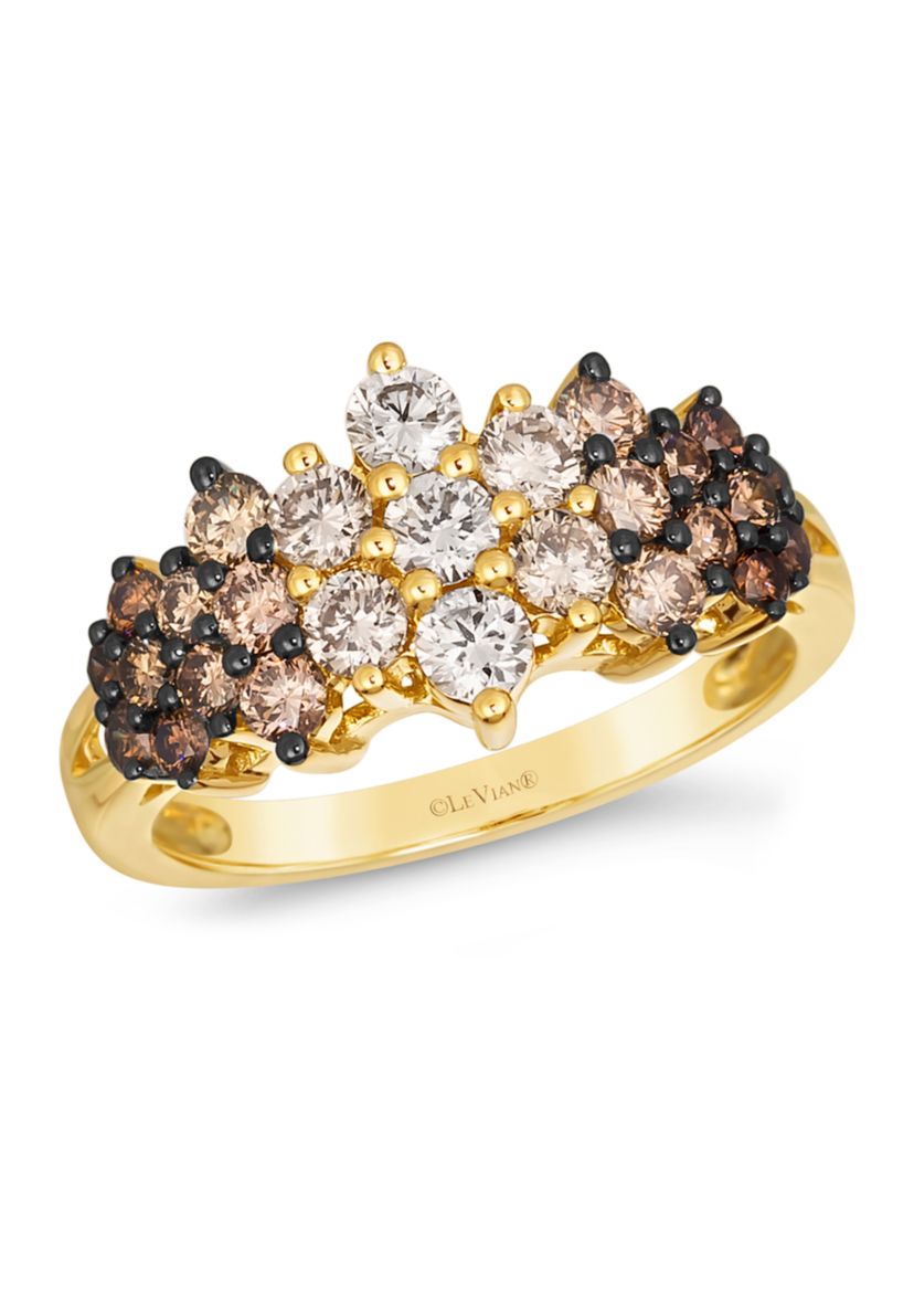 Ombré Ring featuring 1.36 ct. t.w. Chocolate Ombré Diamonds® set in 14K Honey Gold™