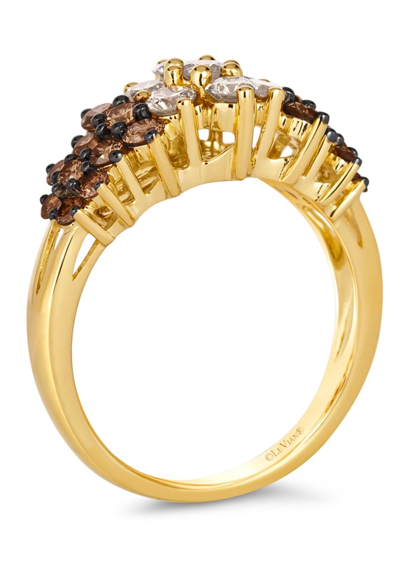 Ombré Ring featuring 1.36 ct. t.w. Chocolate Ombré Diamonds® set in 14K Honey Gold™