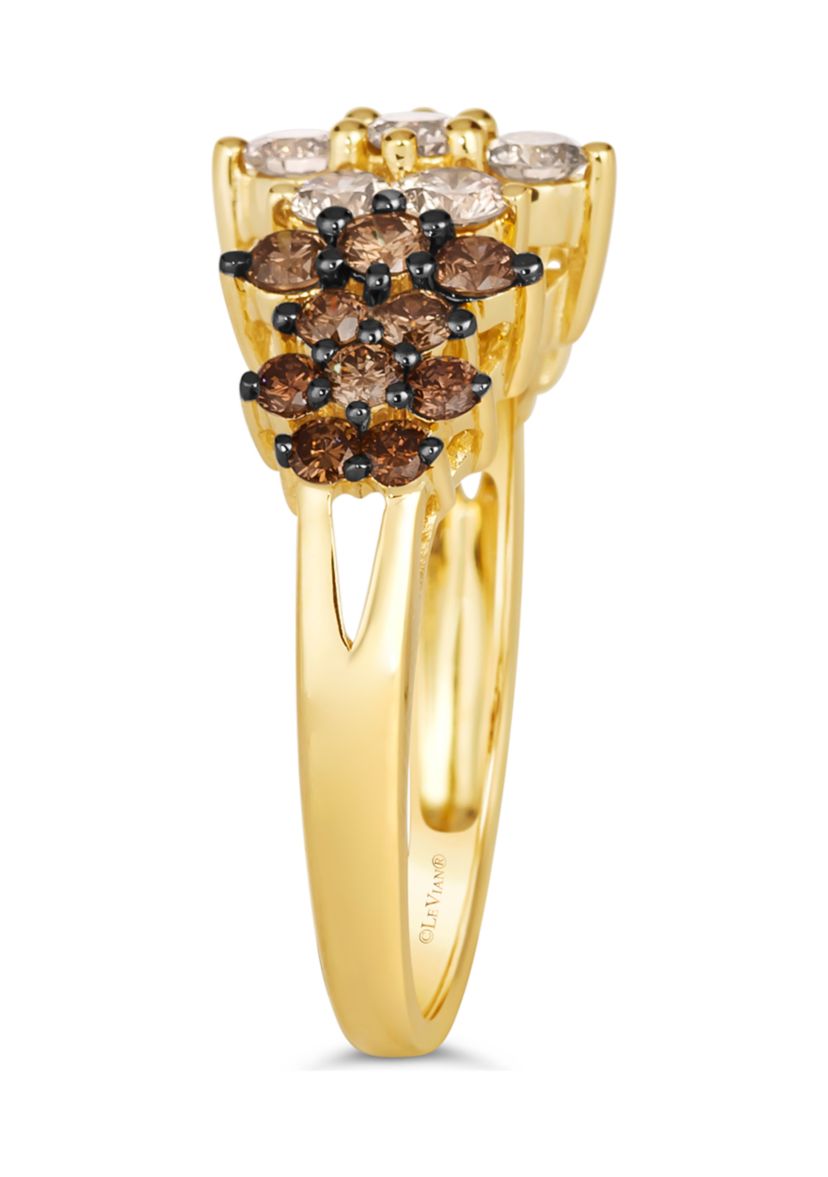 Ombré Ring featuring 1.36 ct. t.w. Chocolate Ombré Diamonds® set in 14K Honey Gold™