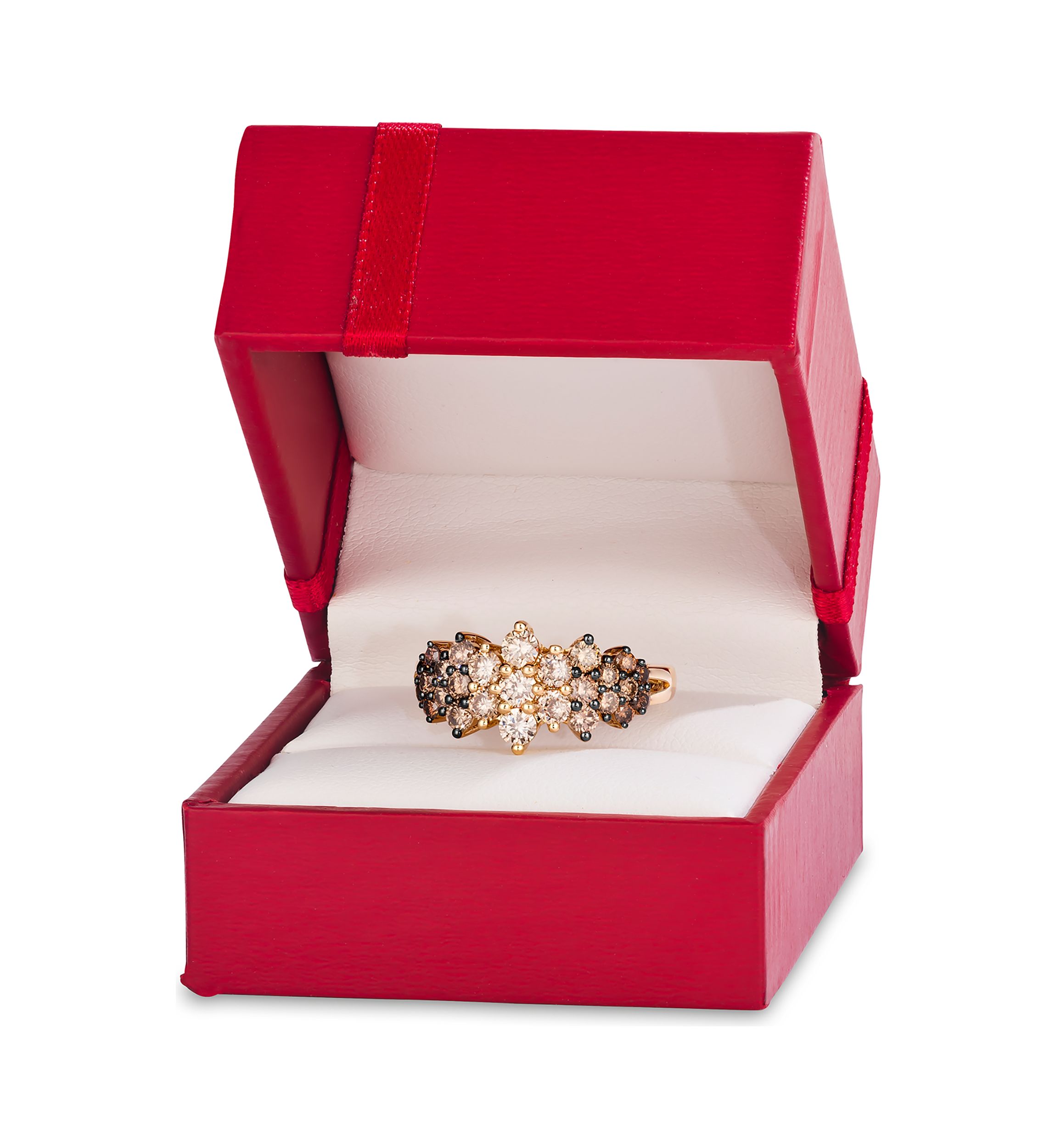 Ombré Ring featuring 1.36 ct. t.w. Chocolate Ombré Diamonds® set in 14K Honey Gold™