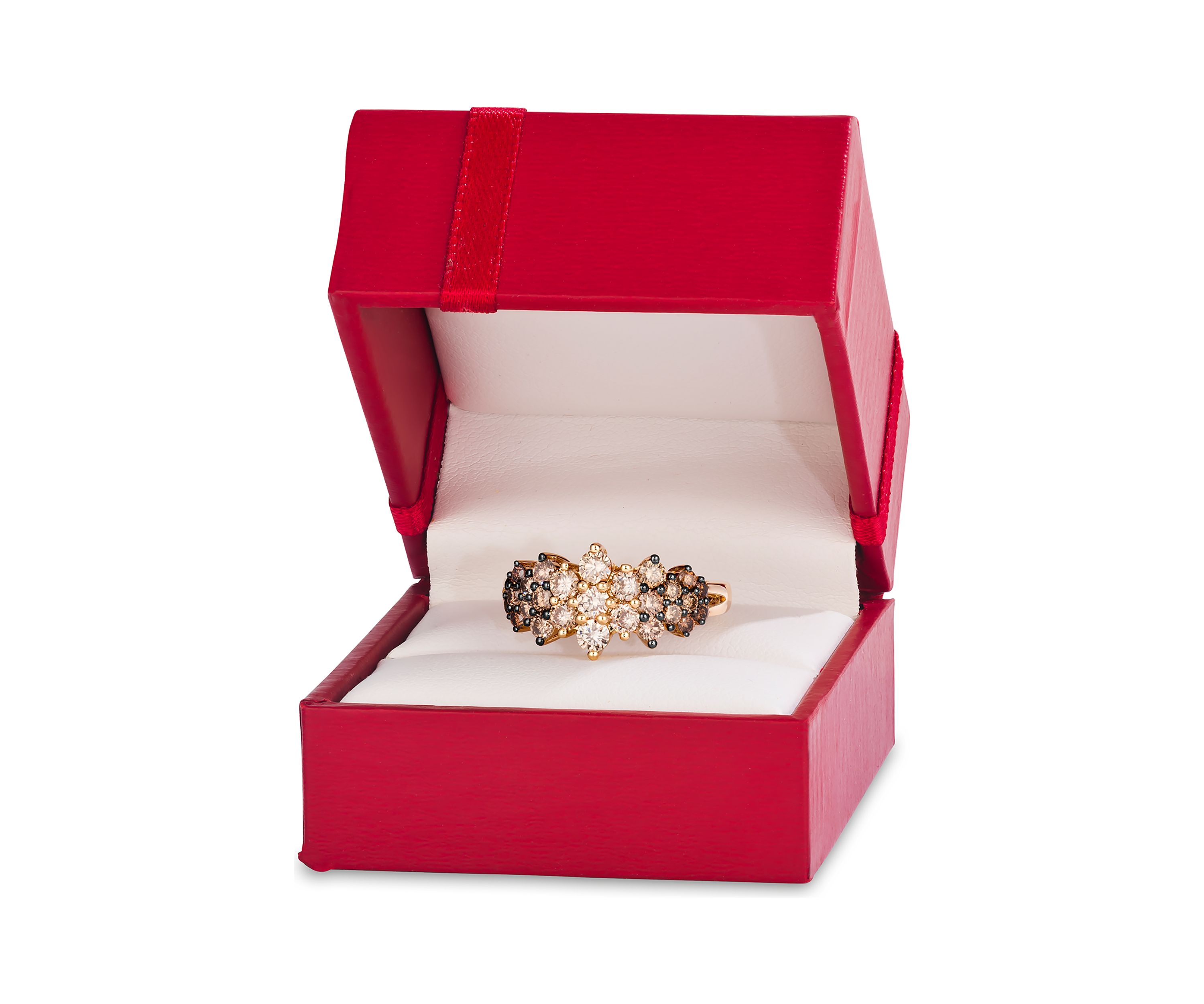 Ombré Ring featuring 1.36 ct. t.w. Chocolate Ombré Diamonds® set in 14K Honey Gold™