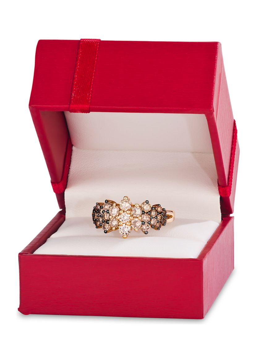 Ombré Ring featuring 1.36 ct. t.w. Chocolate Ombré Diamonds® set in 14K Honey Gold™
