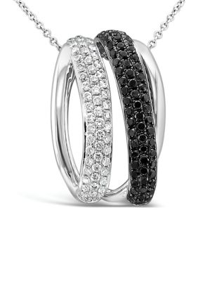 7/8 ct. t.w. Black and Vanilla Diamonds® Pendant Necklace in 14K Vanilla Gold®