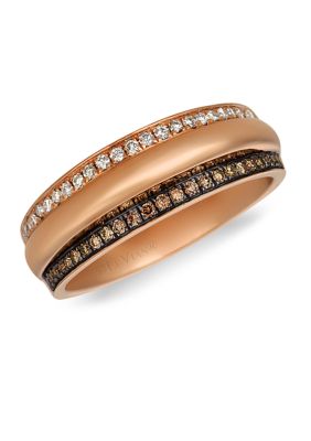 Le Vian® Ring with 2.2 ct. t.w. Chocolate Quartz®, 1/10 ct. t.w ...