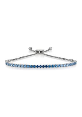 Le Vian 2 Ct. T.w. Denim Sapphire And 1/10 Ct. T.w. Vanilla DiamondÂ® OmbrÃ© Bracelet In 14K Vanilla Gold