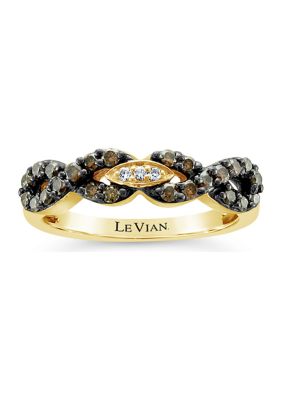 Le Vian® Chocolatier Vanilla Diamonds and Chocolate Diamonds 14k Honey ...
