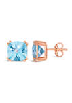 8.5 ct. t.w. Ocean Blue Topaz™ Earrings Set in 14K Strawberry Gold® Plated 925 Sterling Silver