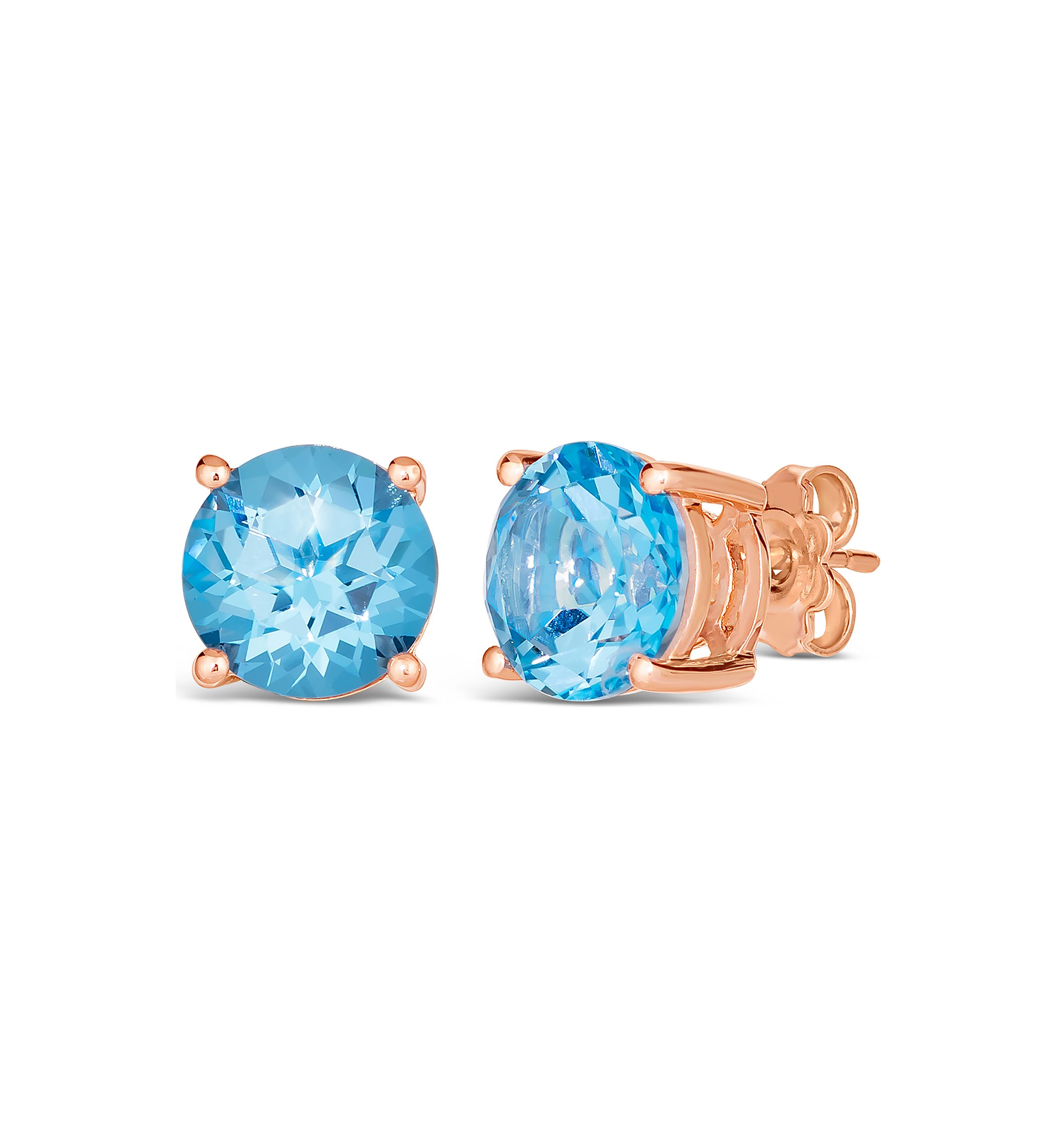 7.38 ct. t.w. Ocean Blue Topaz™ in 14K Strawberry Gold® Plated 925 Sterling Silver 