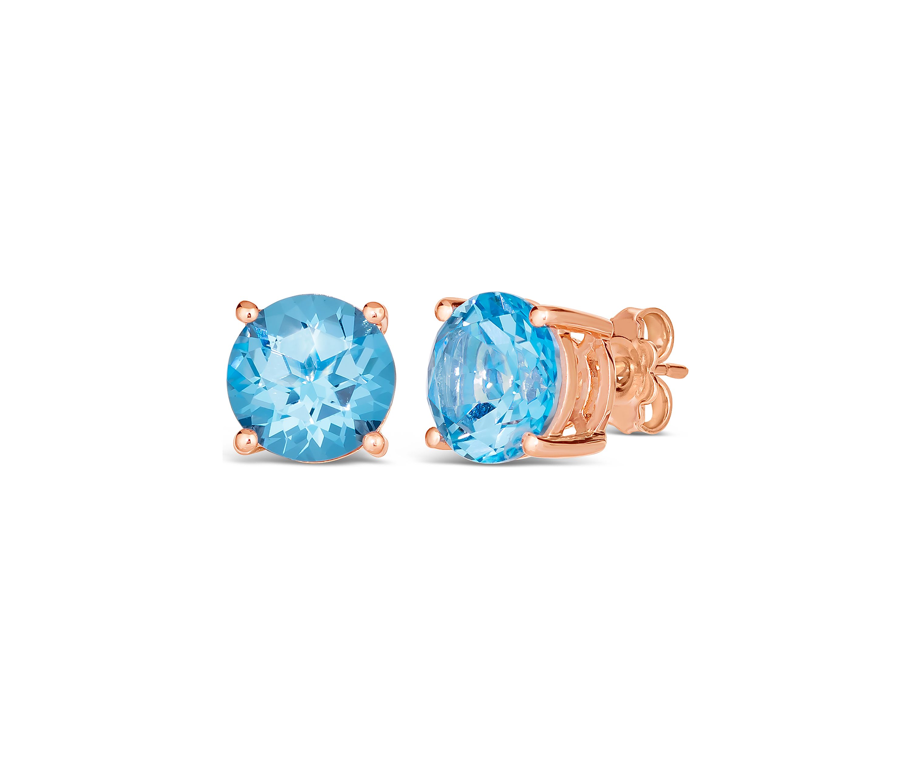 7.38 ct. t.w. Ocean Blue Topaz™ in 14K Strawberry Gold® Plated 925 Sterling Silver 