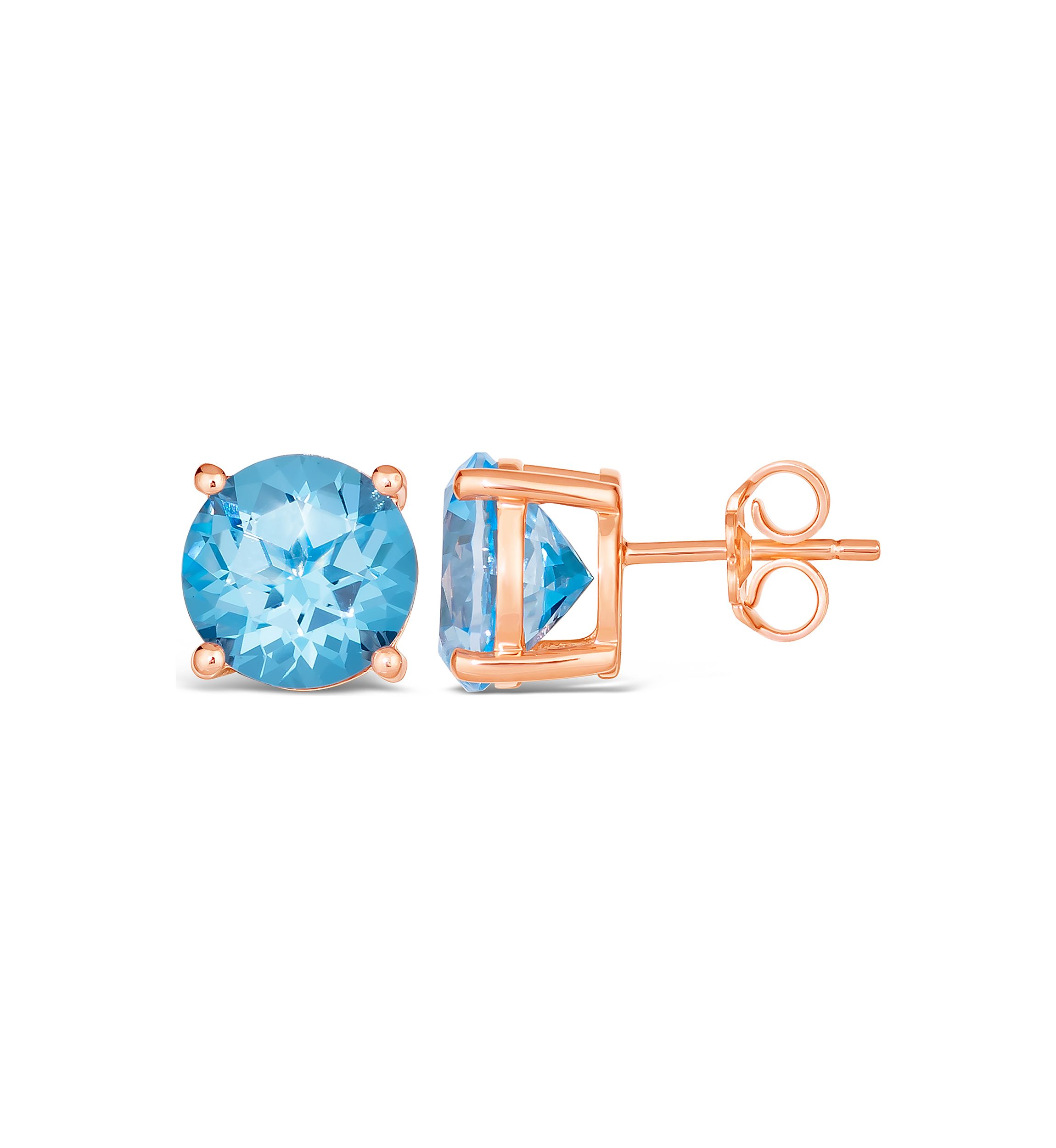 7.38 ct. t.w. Ocean Blue Topaz™ in 14K Strawberry Gold® Plated 925 Sterling Silver 